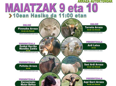 Euskal Herriko Arraza Autoktonoen Ganaduaren Arkauteko Enkantea 2026